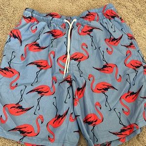 Old Navy Men’s flamingo swim trunks